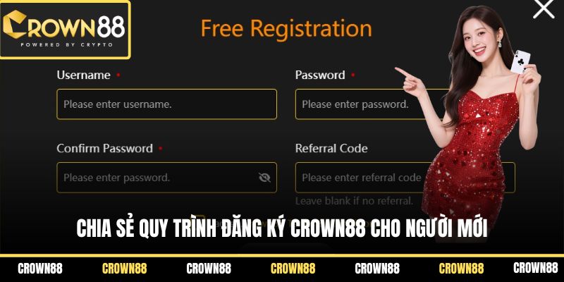 Chia sẻ quy trình đăng ký Crown88 cho người mới